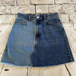 French Connection Two Tone Denim Skirt